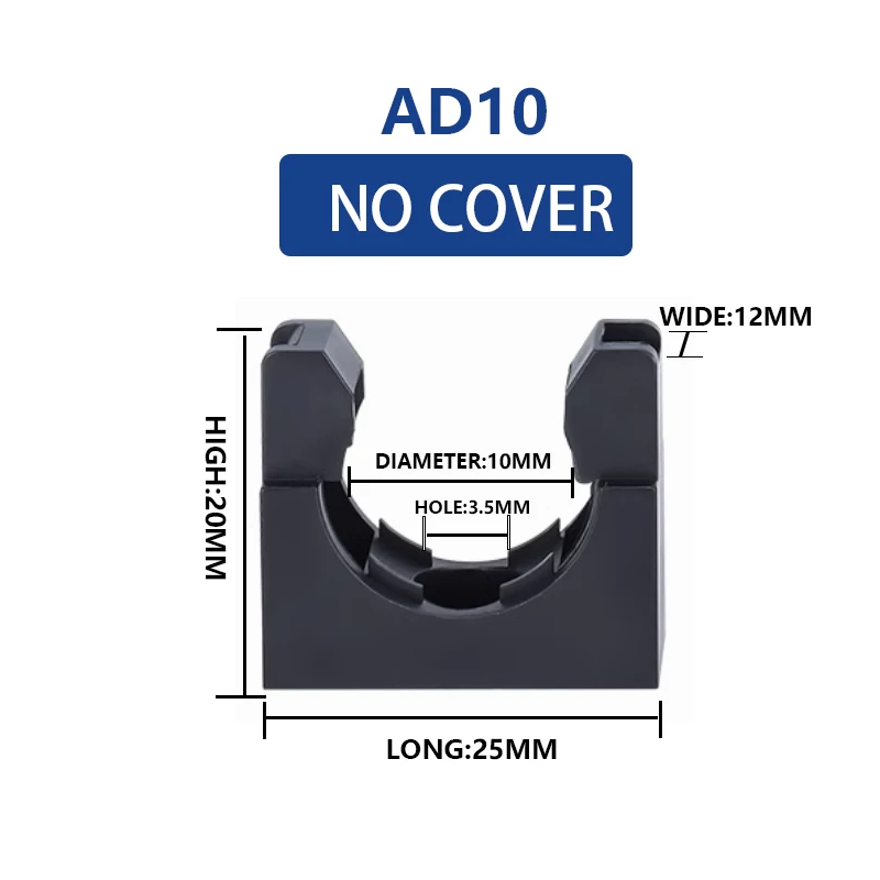 Aexit AD10 PG7 Hose Connector Clamps - 20Pcs Black PA Connectors For Corrugated Conduit & Cable Management