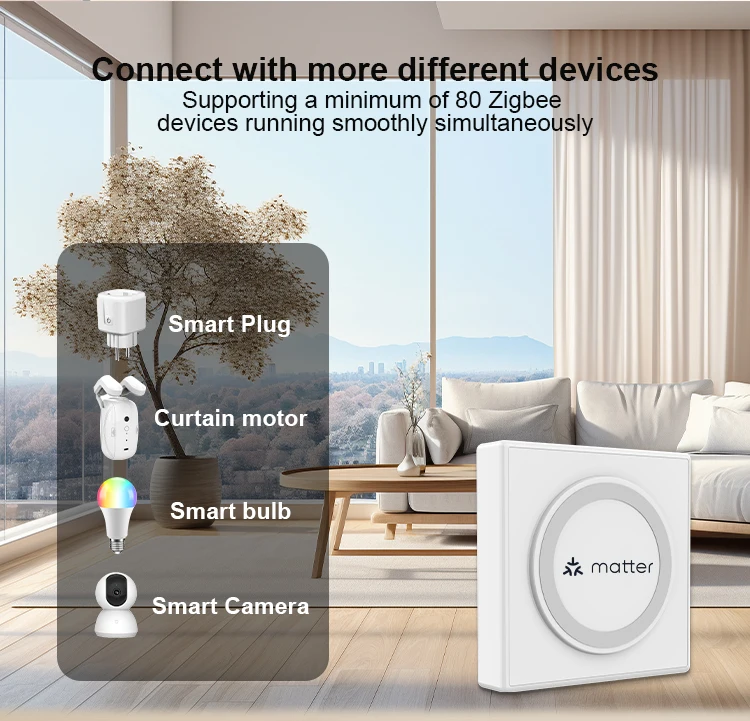 Tuya Matter Thread Hub Zigbee Smart Home Bridge Matter Gateway Hub Siri voice co