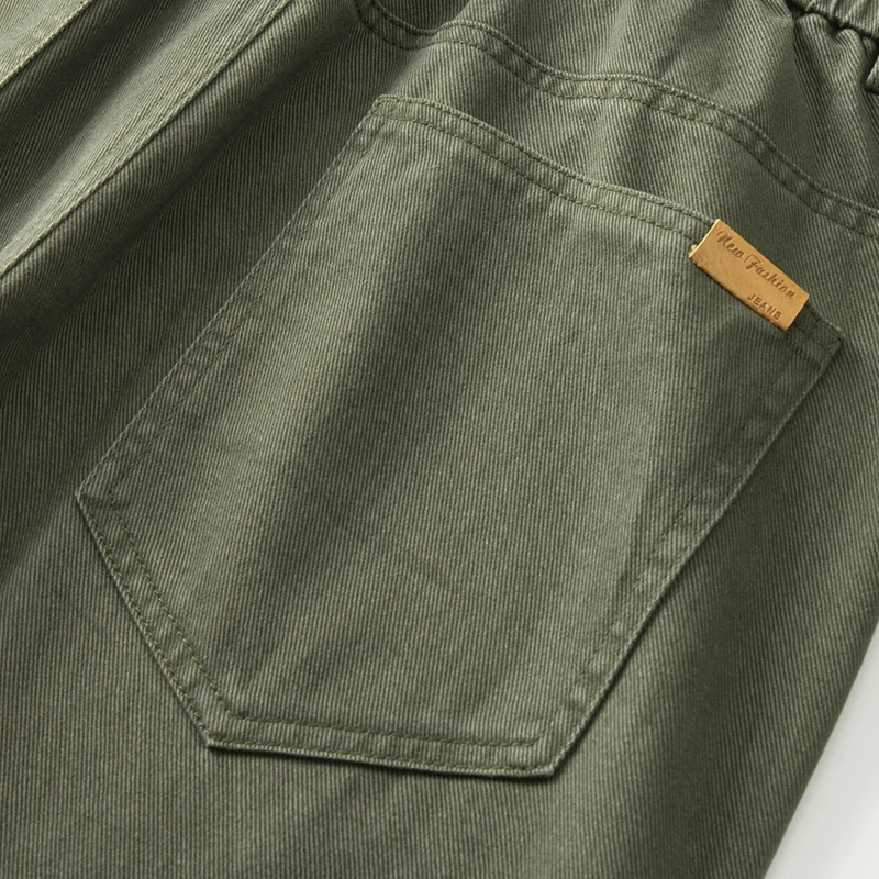 Cotton Men's Baggy Wide-leg Pants Soft Breathable Loose Straight Casual Trousers Spring Autumn Korean Streetwear
