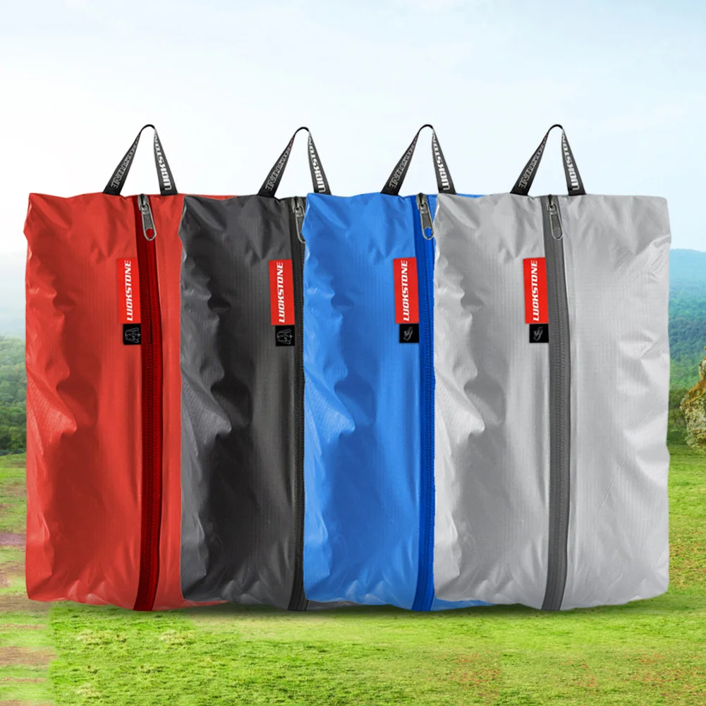 Outdoor Storage Bag Portable Zipper Storage Pouch Lightweight Waterproof Convenient Hanging Shoes Clothes Container 2