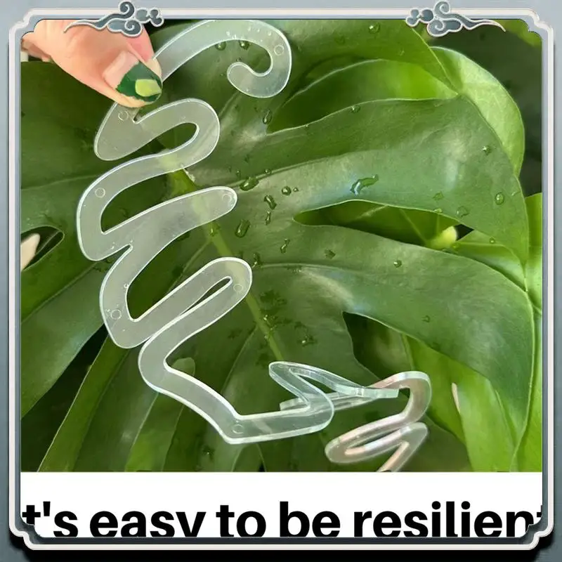 Durable 6PCS Turtle Shell Bamboo Clamp, Plant Grapple, Plant Stakes For Indoor Plants, Keeps Plants Growing Vertical