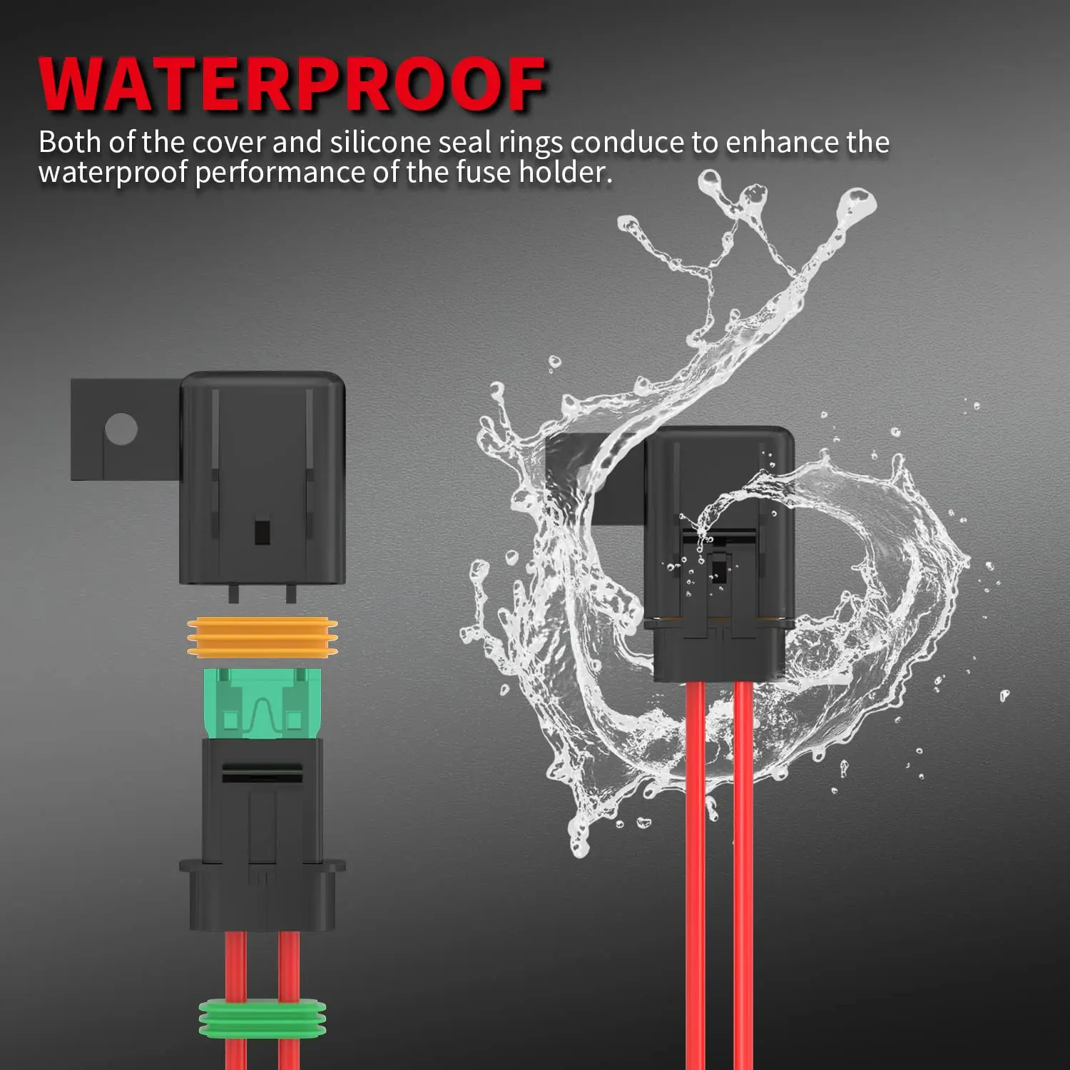 DAIERTEK Inline Fuse Holder 12 Gauge 12V, Waterproof ATC ATO Blade Fuse Holder With 20A 30A 40A Fuses Car - Image 5