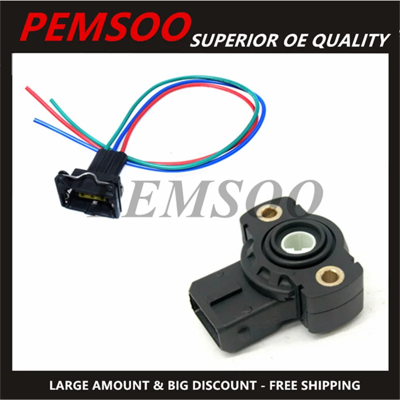 2X Throttle Position Sensor TPS + Connector Plug For BMW 316i 318i 320i