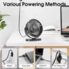 Electric Fan Portable Cooling Laptops Silent USB Fan Three Speed Adjustment for Home Office Desktop Outdoor Camping Mini Fan 3