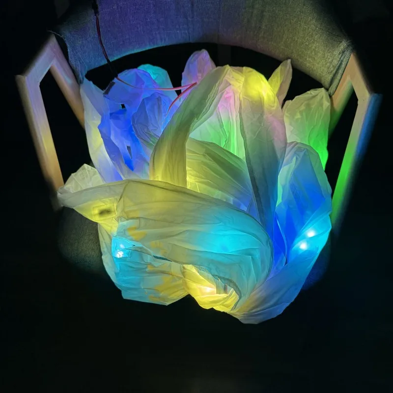 3D Colorful 20m tubing tail for LED kites for mantaray delta kites parafoil all in high brightness with color and speed change 4