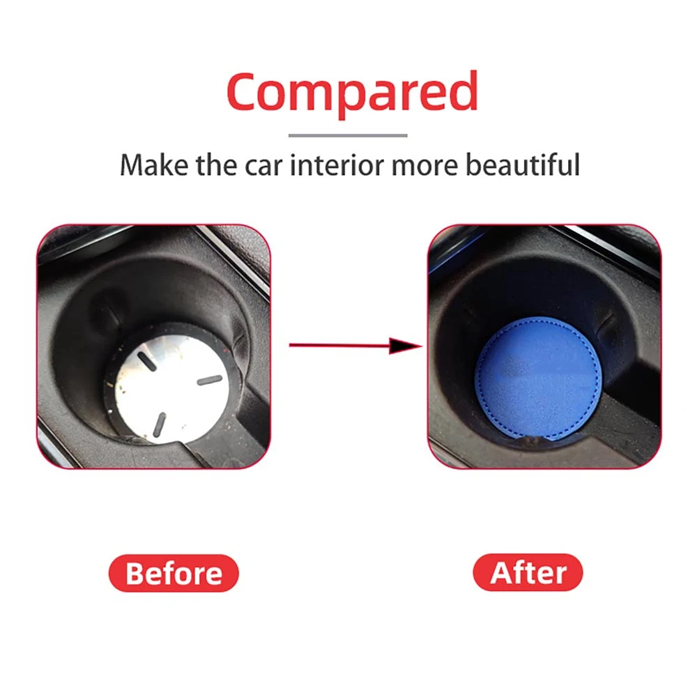 2 Sottobicchieri Auto In Silicone - 6,5 Cm - Compatibili Con Fiat 500 - Antiscivolo E Impermeabili - Foto 7