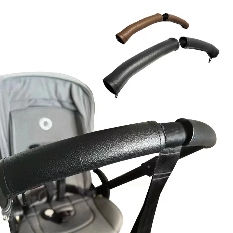 Baby Stroller Handle Cover Leather Pram Covers Universal Bumper Pushchair Handlebar Sleeve Removable Grip Bar stroller accessories