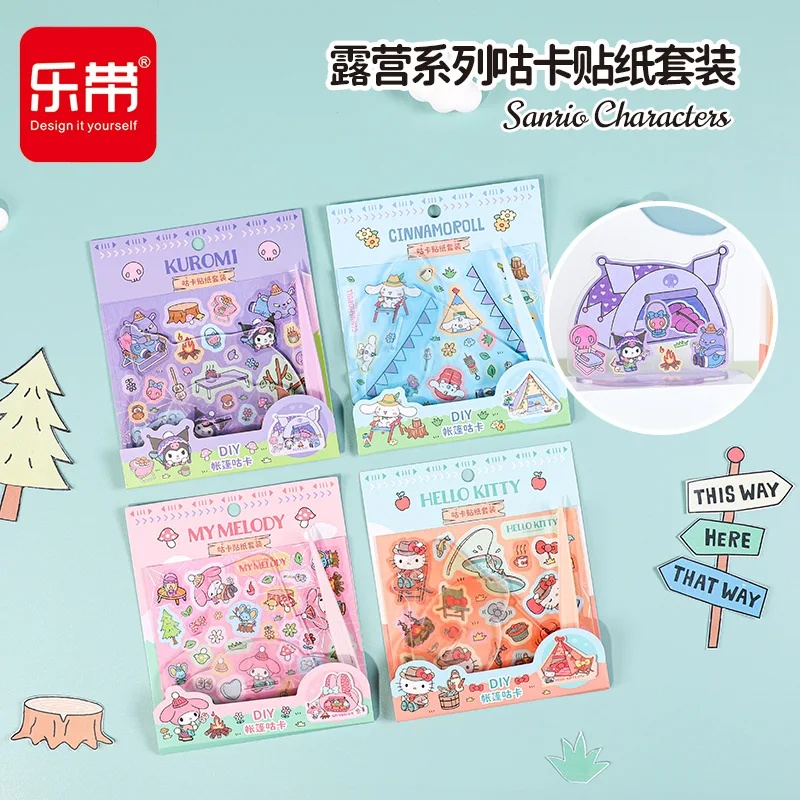 Sanrio Guka Stickers Cinnamoroll Hello Kitty Kuromi Homemade DIY Decorative Stickers Desktop Decoration Gift for Girl friend