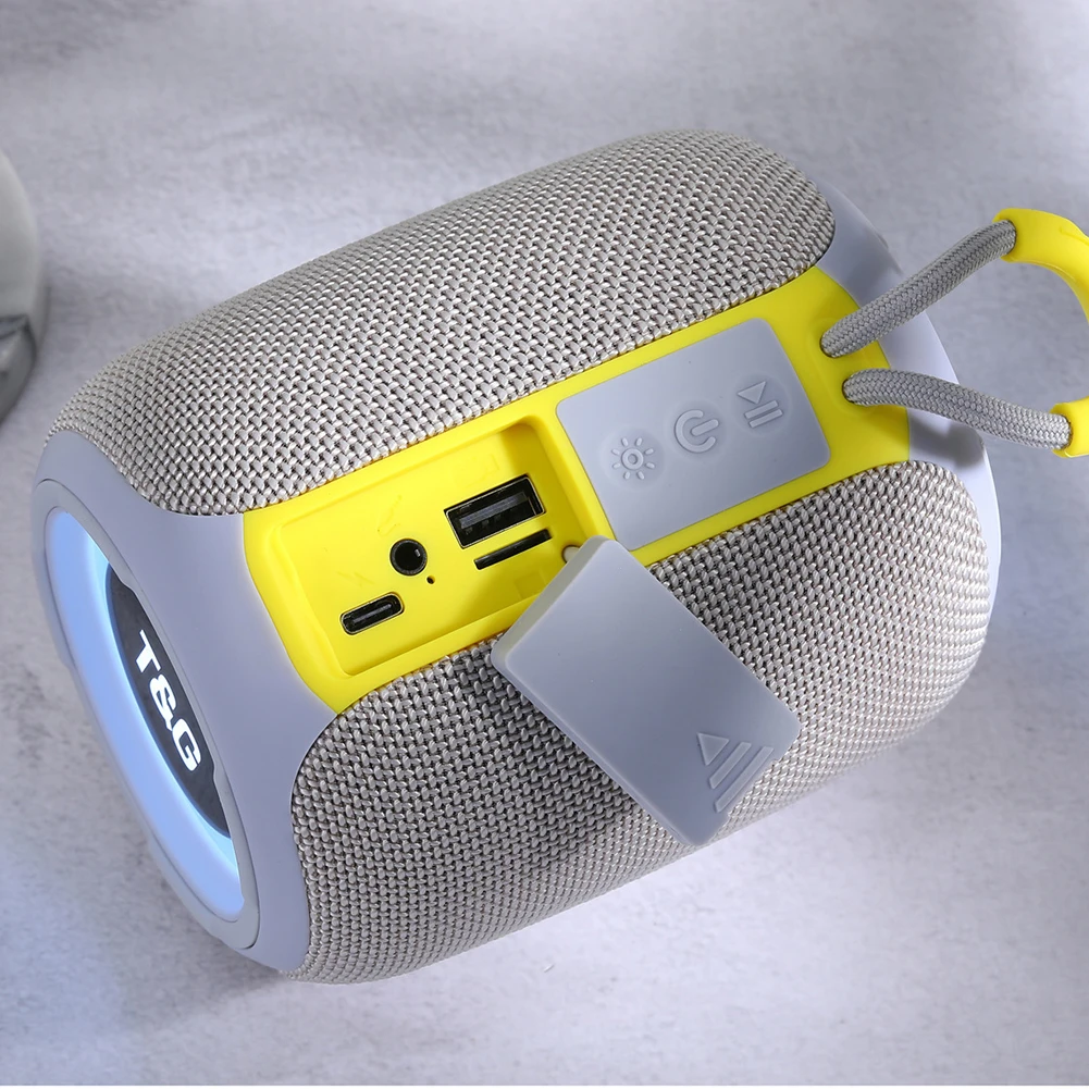 LED Colored Light Bluetooth-Compatible Speaker High Volume Long Lasting Loudspeaker For Camping Picnic