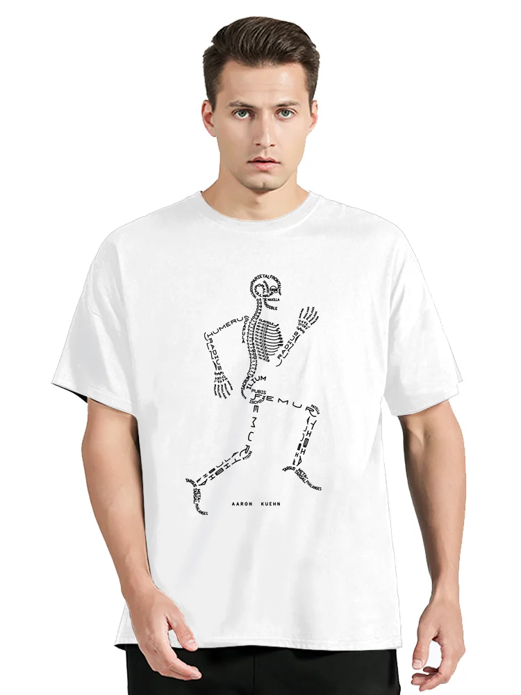 Radiology Herrenbekleidung Skelett Anatomie Fitness T-Shirt Orthopädisches übergroßes T-Shirt TechnologisT für MRI CT Tech Baumwoll-T-Shirt
