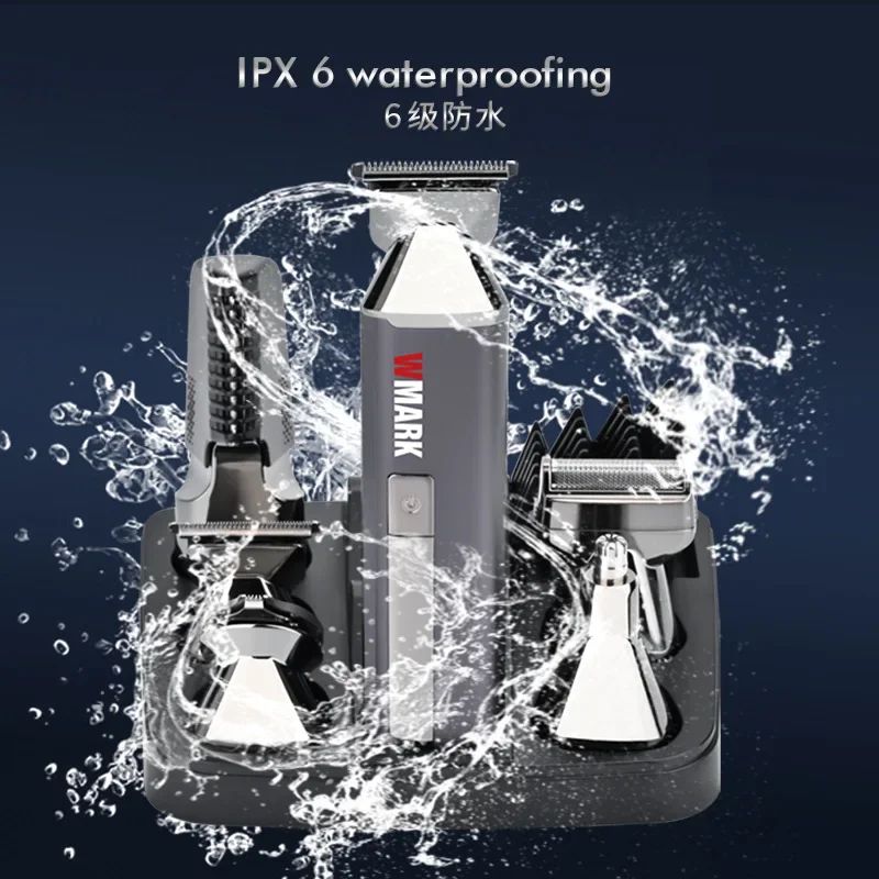 Description Picture 6 of item6 IN 1 RECHARGEABLE HAIR TRIMMER SET 2024 NEW WMARK NG-HT001 , HAIR CLIPPER, SHAVER, NOSE/EAR/BODY HAIR TRIMMER