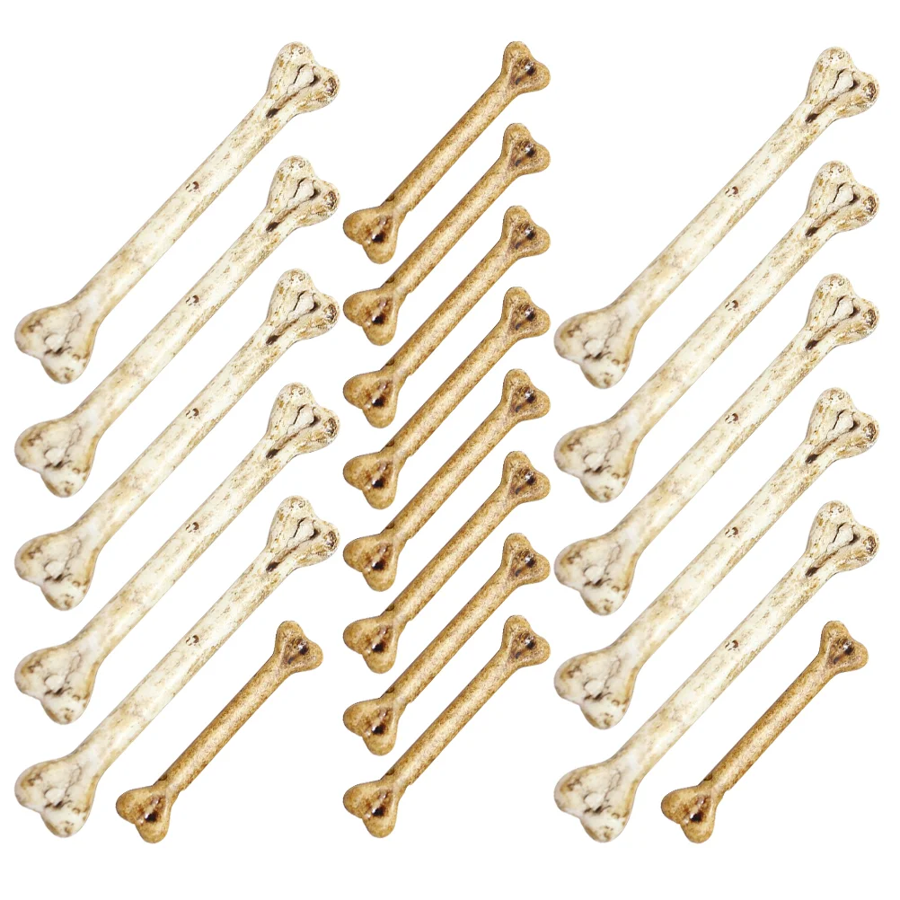 Mini Maxi Artificial Bone Decor Durable Simulated Bones Fake Bone Props Lifelike Halloween Charm Diy Small Plastic