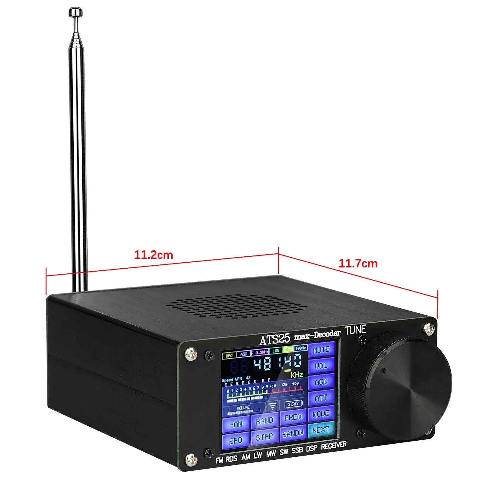 HamGeek 4.17 oficjalny zarejestrowany kod ATS25Max-Decoder Si4732 pełny odbiornik radiowy FM RDS AM LW MW SW SSB DSP ATS25 Max