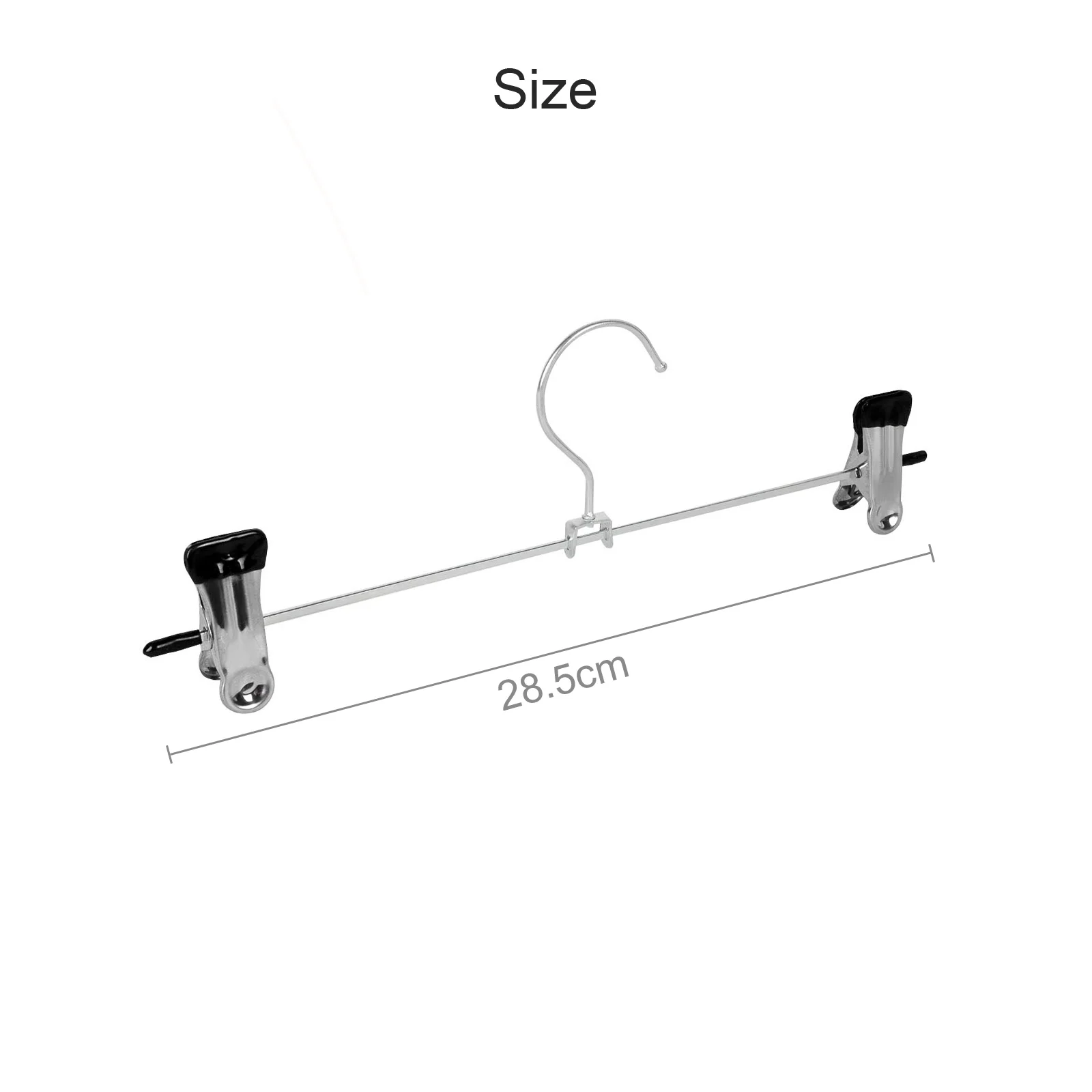 1 Pcs Anti-Slip Stainless Steel Trouser Hangers Coat Hangers Skirt Clip Garment Clothes Hanger Trousers Adjustable Rack Clip 6