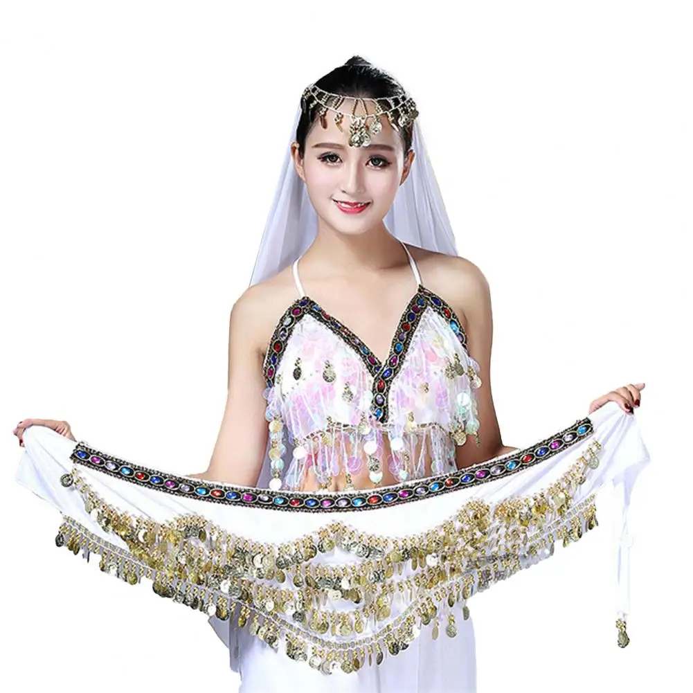 

Belt Waist Chain Triangular with Coins Handmade Belly Dance Hip Scarf Festival Clothing