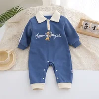 Baby Clothes Boys Girls Babies Handsome Onesies Newborn Outing Outfit Birthday Super Cute Spring and Autumn Clothes Rompers 3