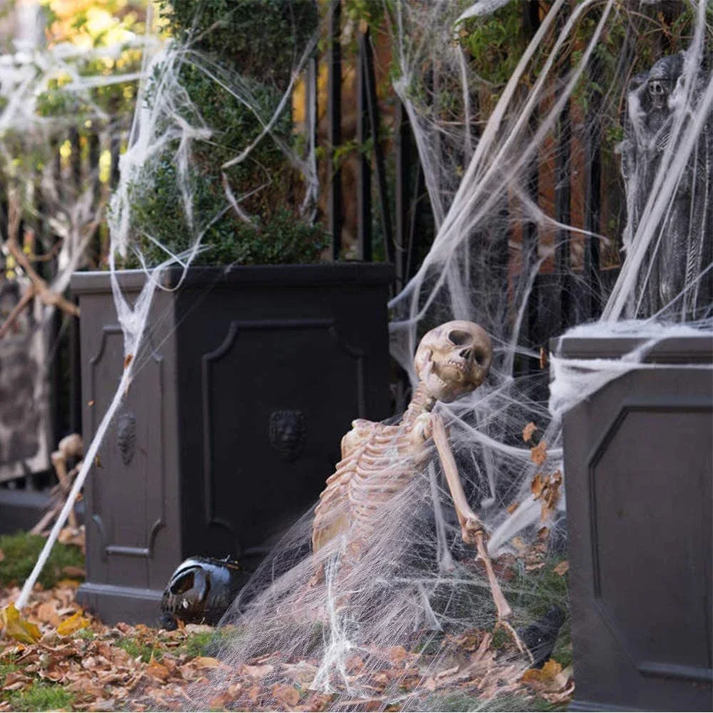 Spooky Hanging Skull Ghost Decoration