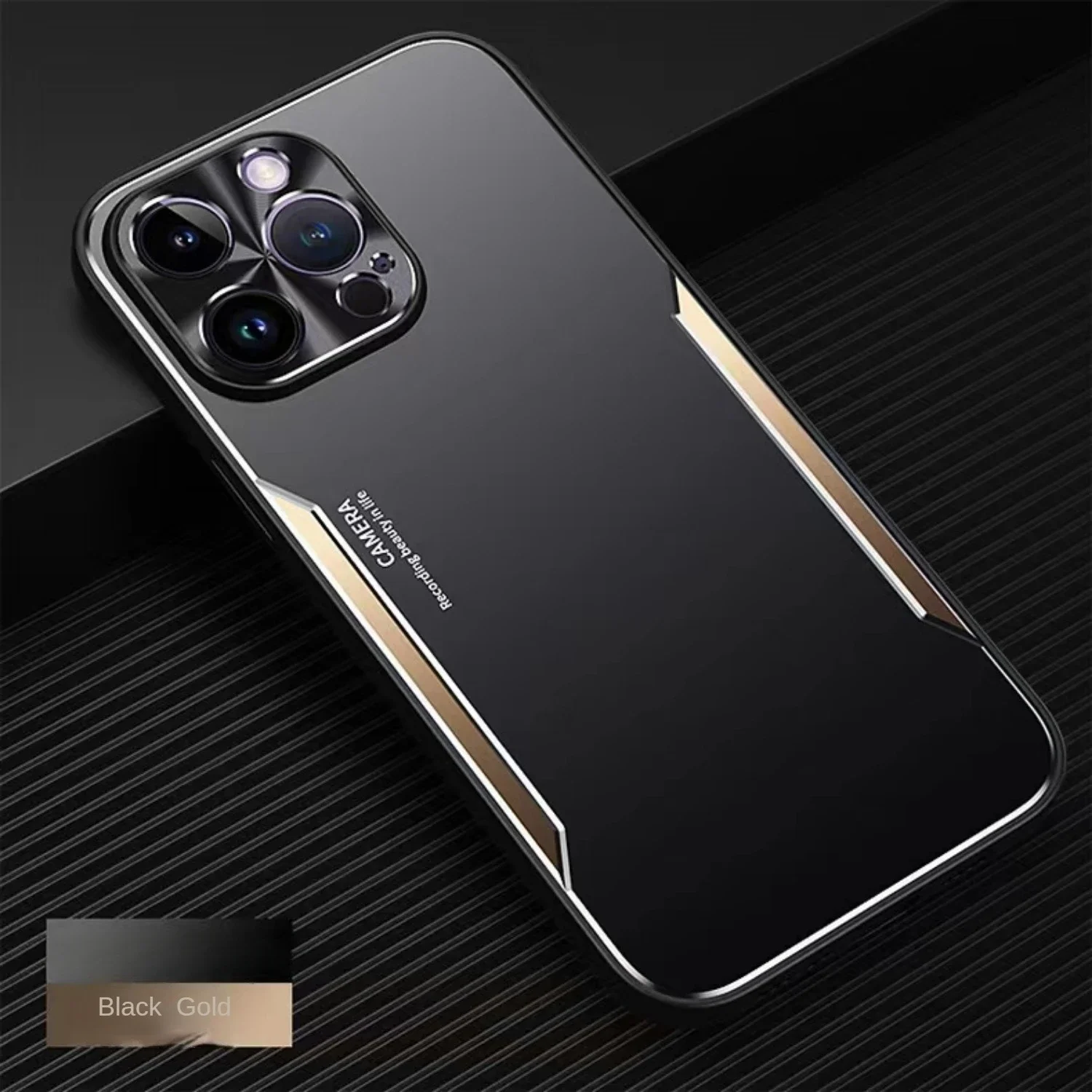 Luxury Aluminum Alloy Shockproof Back Case with Metal Lens Protection