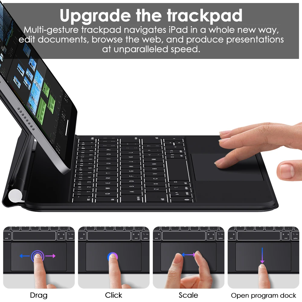 マジックキーボード GOOJODOQ iPad Pro 12.9インチ用 GOOJODOQ マジックキーボード iPad Pro 11 2024 Air 4 Air 5 Air