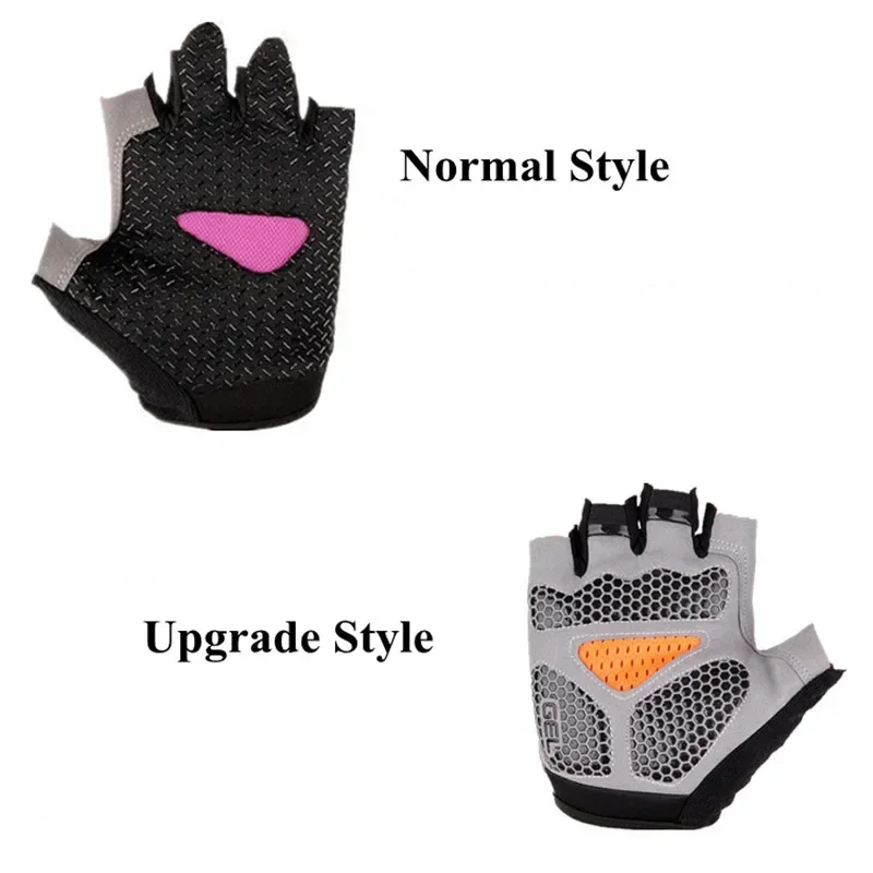 Anti-shock Sports Gloves Cycling Anti-slip Half Finger Gloves Breathable Fitness Gloves Silicone Palm Hollow Back Gym Fitness 4