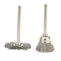 9Pcs/set Steel Wire Brush For Dremel Rotary Tool Paint Rust Removal Polishing Grinding Wheel Metal Polishing Cleaning Brush 2