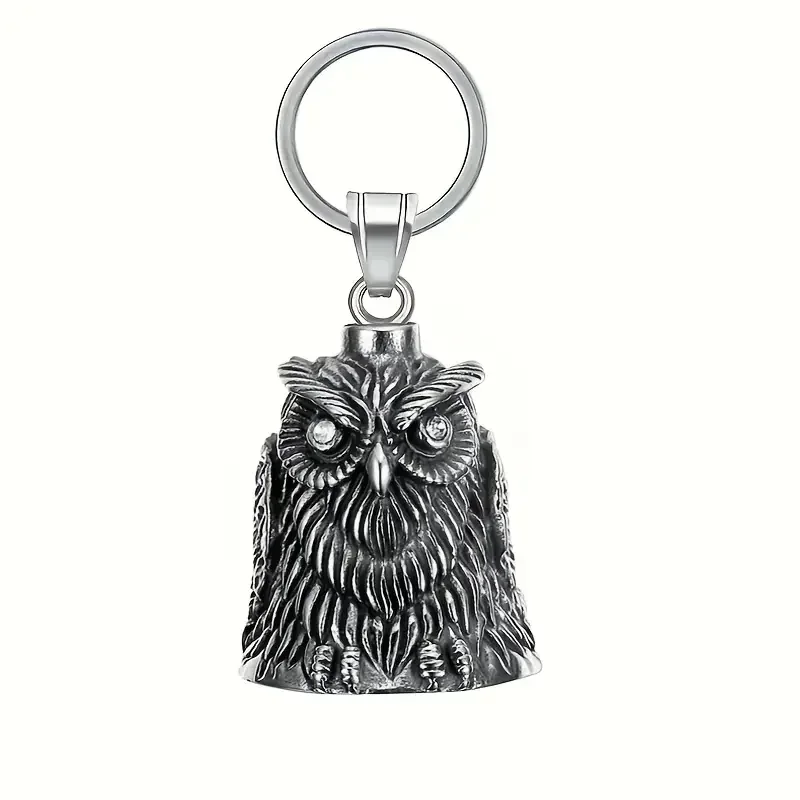 Lion King Pendant and Keychain with Uniquely Carved Bell - Retro Design