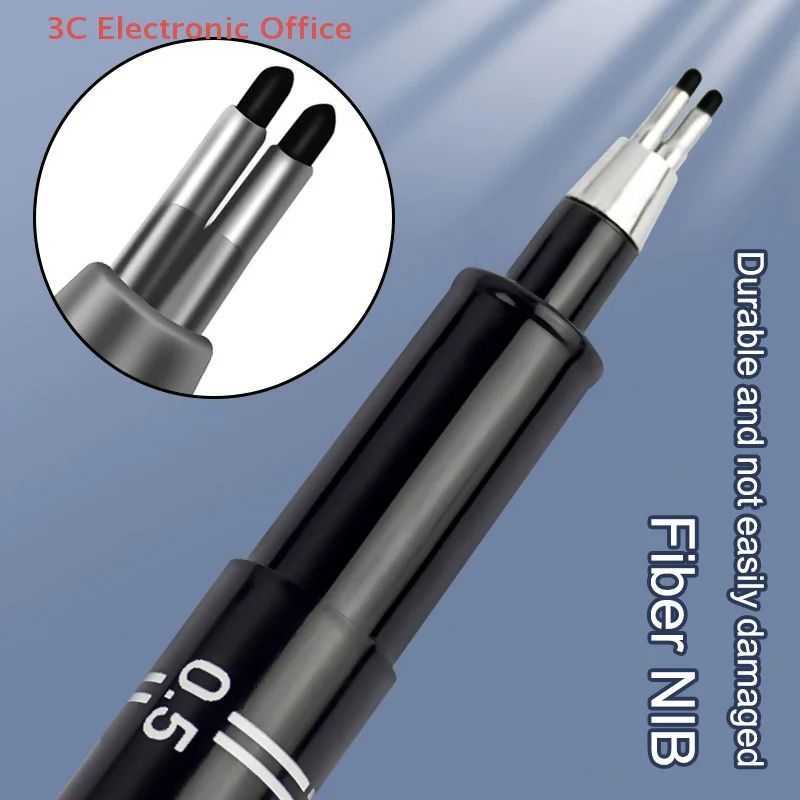[3SC] 더블 라인 젤 펜 0.1mm/0.3mm/0.5mm 건축 설계 시험 필수품 필기 및 그림용