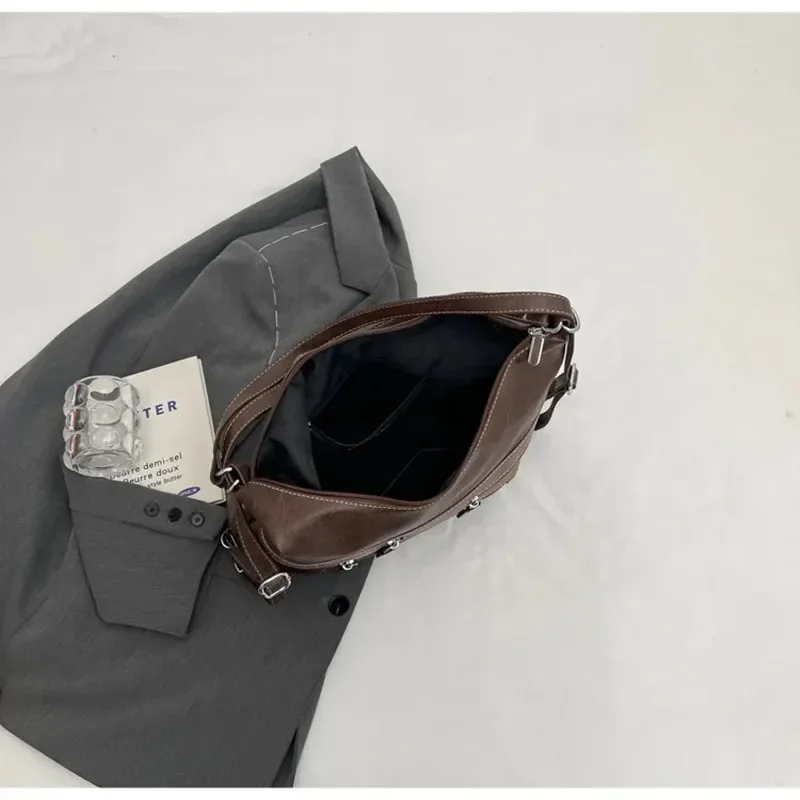 2023 New Fashion Soft Leather Shoulder Bag Multi-Layer Pockets Messenger Backpack Luxury Designer Female Large Handbags Purses