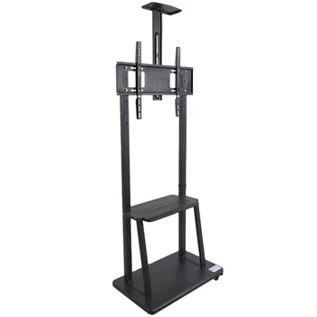 Rotating Plasma Halterung Trolley Dentist 32"-65" Flat Panel Led Lcd Mobile Cart Display Tv Floor Stand With Wheels Workstation 1