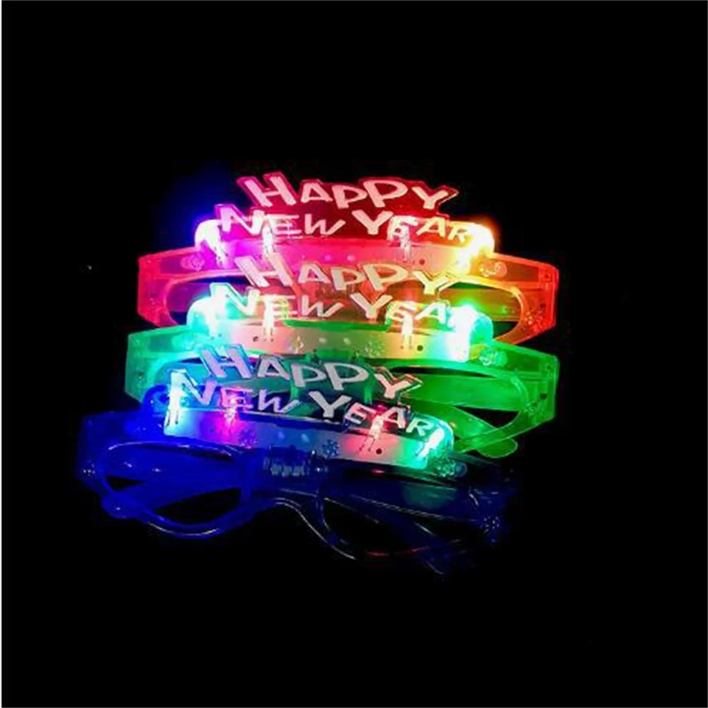 2024 New LED Glowing Square Louver Love Glasses For Adults And Children  Flash Four Light Toys New Year Gift Party Supplies