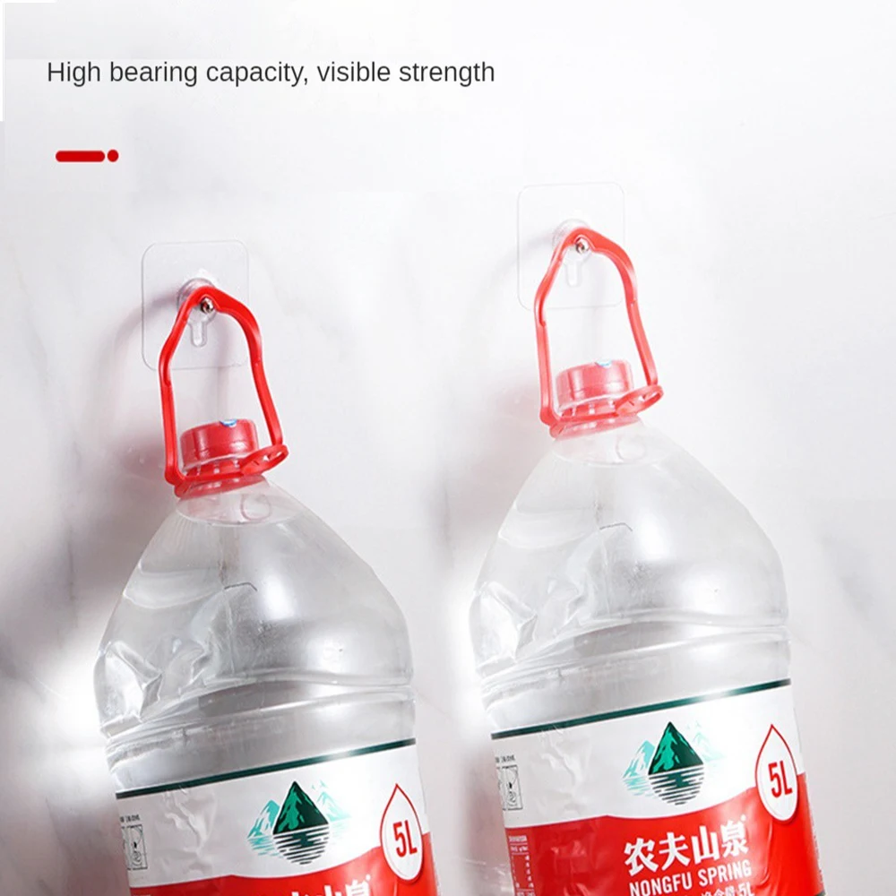 Sticky Wall Hook Hole-free Non-trace Strong Adhesive Nail-free Waterproof Home Storage Gadgets Nail Patch Transparent