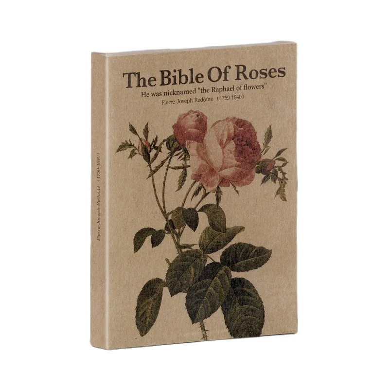 24 Sheets/Set The Bible of Rose Hand Drawn Kraft Paper Postcard DIY Retro Greeting Message Cards Christmas and New Year Gifts