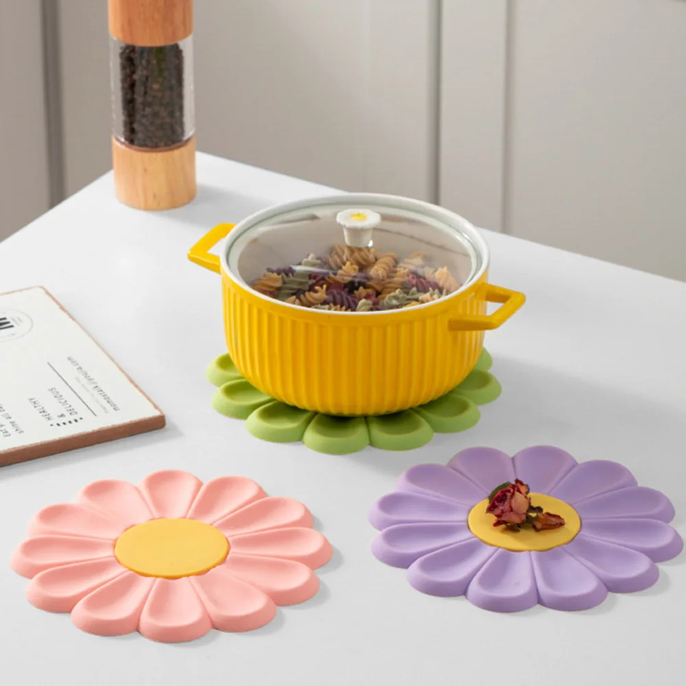 Flower Silicone Tea Coaster Table Placemats Heat Resistant 7 S1b48cdcd97a5460599c2a49c0716b2a5p