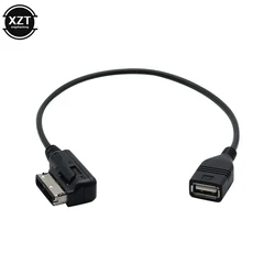 Premium AUX Media Interface USB Audio Adapter Cable for Mercedes Benz Car Accessories (Black)