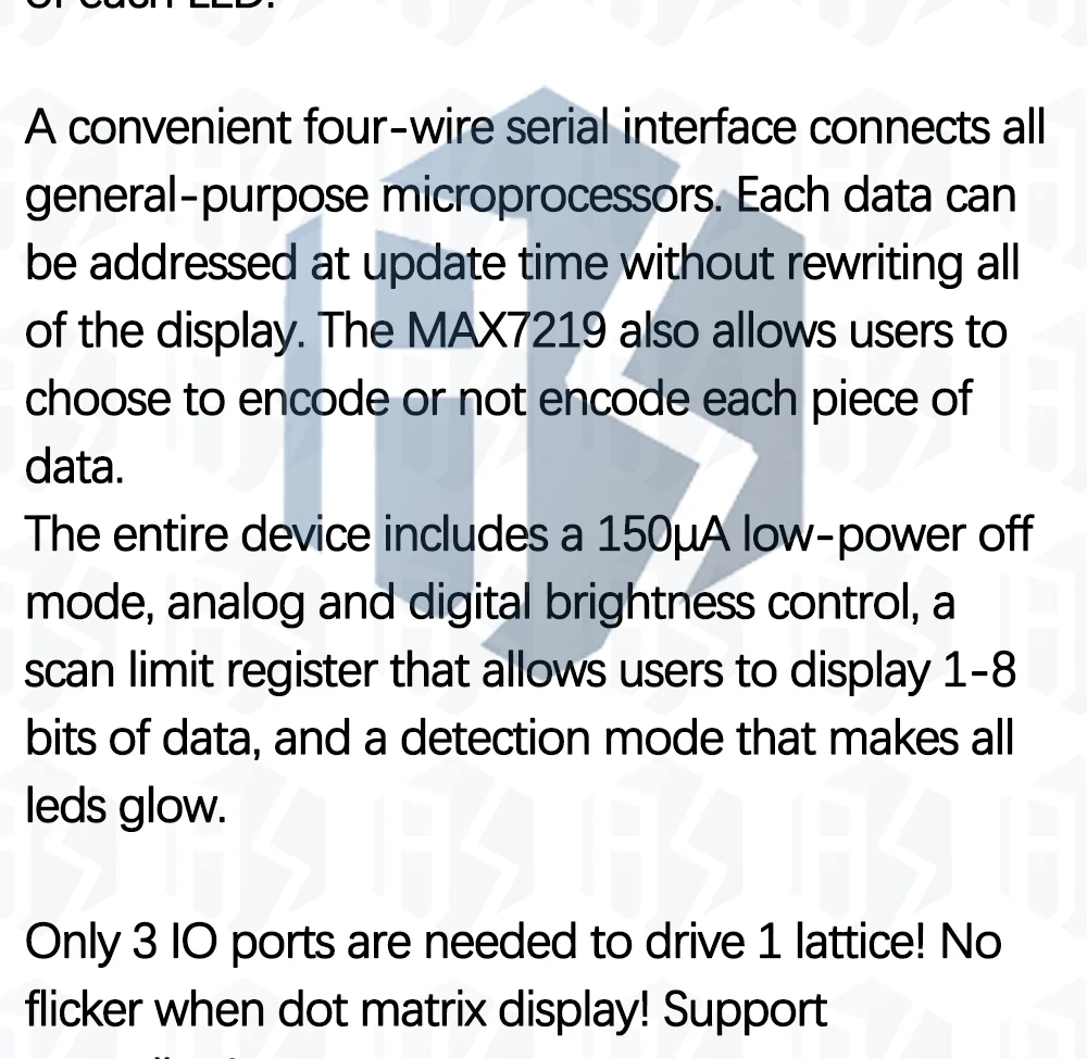 1 Stück egbo max7219 Punkt matrix modul für Arduino Mikro controller 4 in einem Display mit 5p Leitung – Detail 3