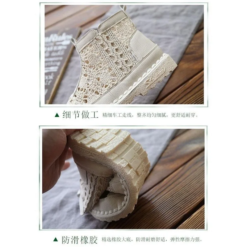 New Women's Breathable Mesh Boots Summer Shoes Lace Walking Shallow New Solid Non Slip Casual Shoes 35-40 Vulcanize Shoes 6