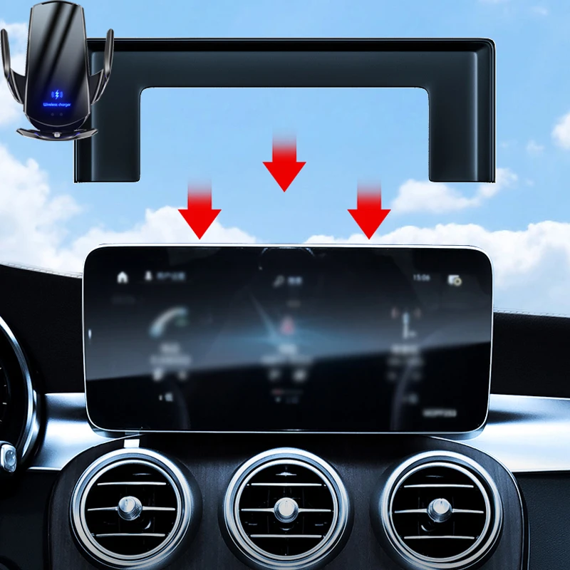 Car Phone Holder For Mercedes Benz C Class GLC V Class W205 X253 W447