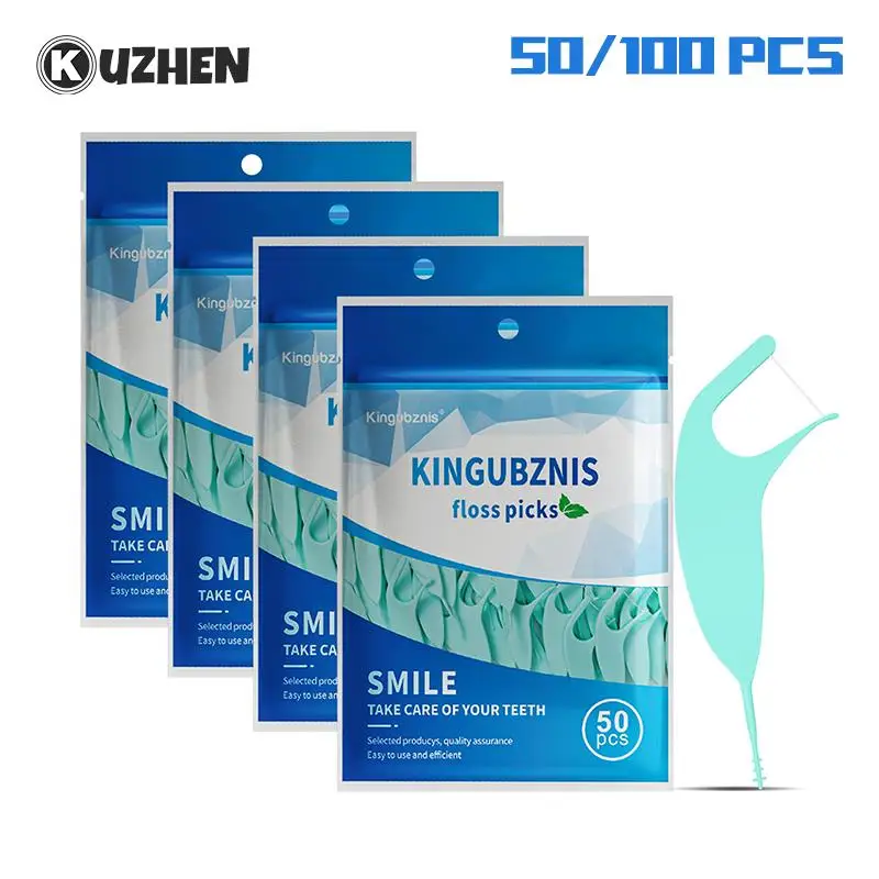 50Pcs Floss Gewindeschneider Zahn Zahnseide Halter Zwischen Kieferorthopädische Hosenträger Brücke Dental Oral Saubere Zahnstocher Werkzeug – Detail 10