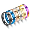 4mm Simplicity Flat Stainless Steel Rings Japanese Korean Fashion Glossy Titanium Steel Finger Rings Youth Boy Girl Jewelry Gift 1