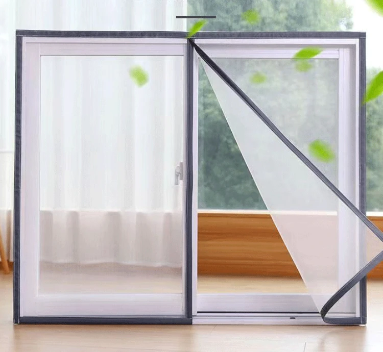 Description Picture 5 of itemCustomizable screen windows, household self installed mosquito nets, self-adhesive screen window curtains, new zipper gray