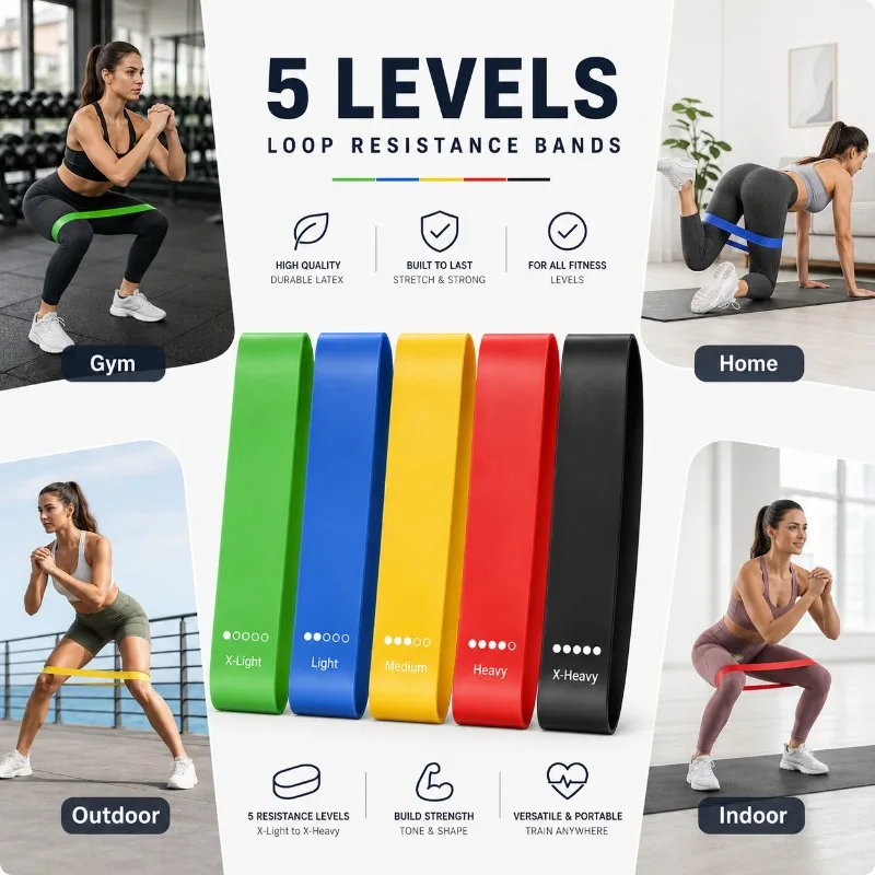 Resistance Bands Set Gym Equipment for Home Fitness Elastic Bands Strength Agility Training Equipment Handy Gym Workout Boxing - 5