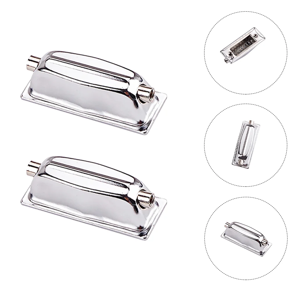 2 Pcs Drum Ear Double-end Lug Metal Hook Percussion Iron Connector Dual-end Lugs