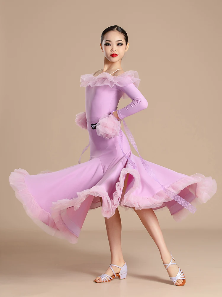 Modern Dance Dress Children Women Ballroom Dance Dress Modern Competition Performance Ballroom Clothes