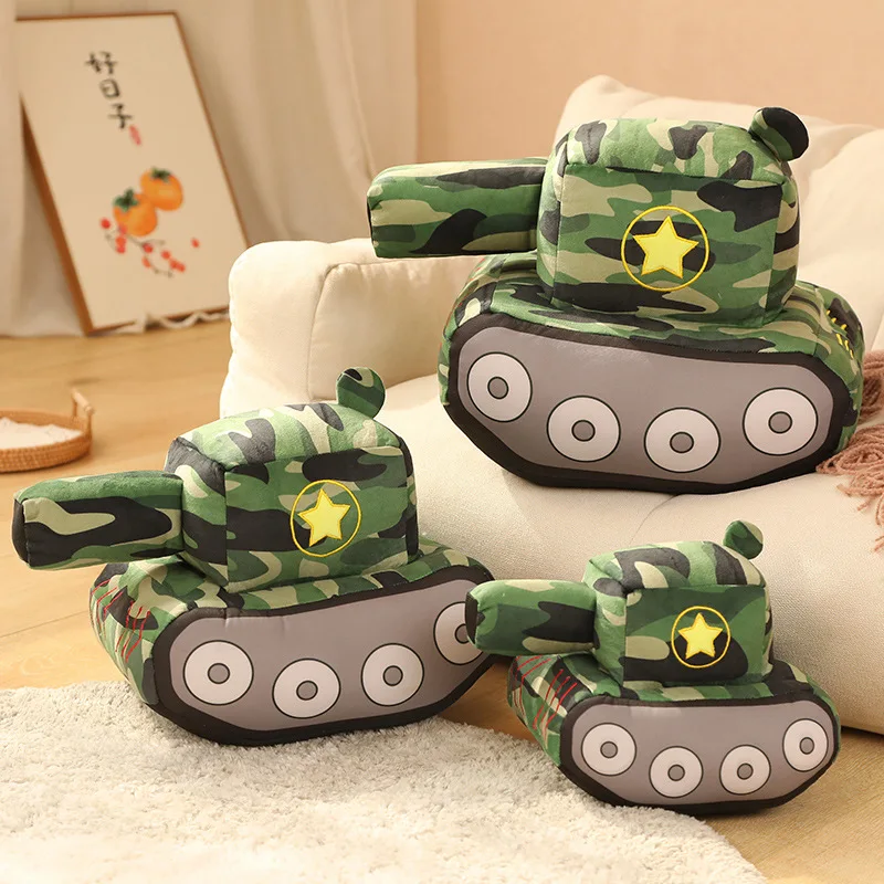 New  creative Tank Car Plush Dolls Simulation Peluche Toys Novelty Plush Toys Stuffed Soft Pillow   Birthday Gift For Boys Kids 4