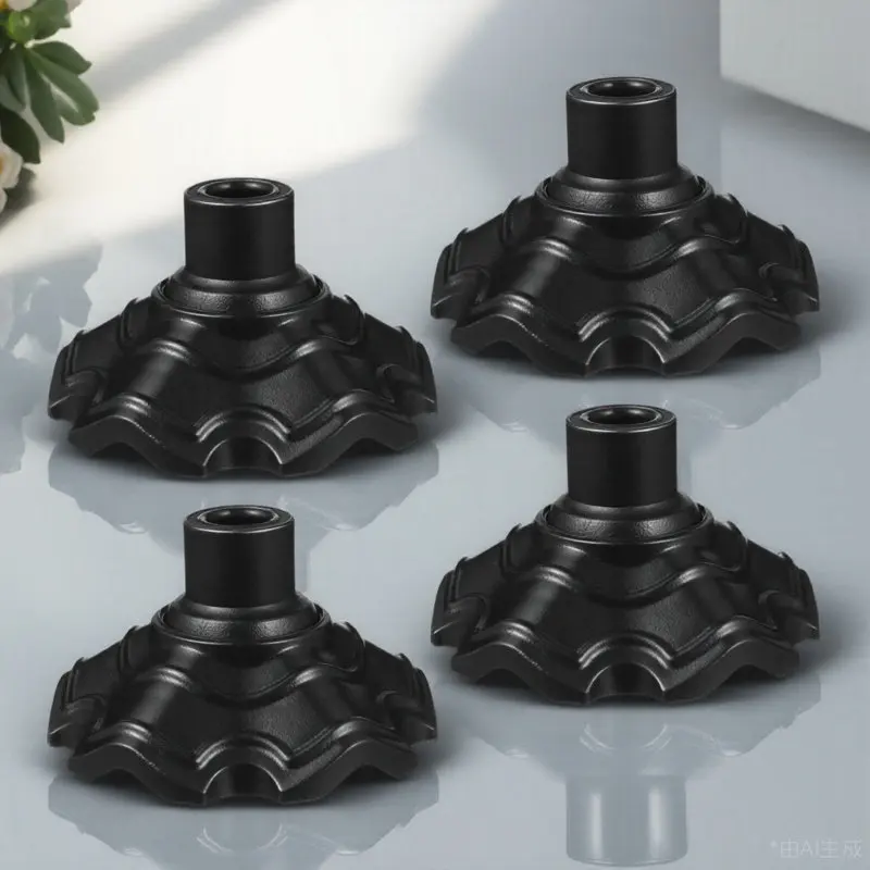 4Pcs Outdoor Camping Chair Leg Floor Protectors Frog Flipper Design Thickened Plastic Non-Slip Chair Leg Covers for Table Stool