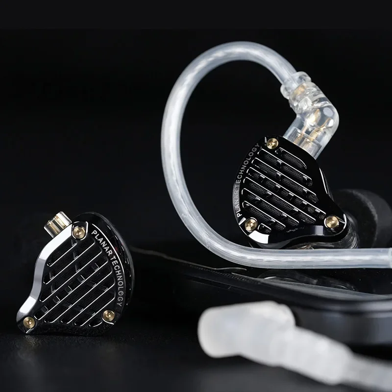 KZ 인이어 13.2MM 평면 드라이버 이어폰, 하이파이 베이스 모니터 이어버드, 스포츠 유선 헤드셋, PR2 PR1 ZAS ZAR ZAX ZS10PROX