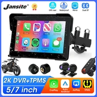 Jansite 5/7 inch Portable Carplay Motorcycle DVR GPS Navigation IPX7 Waterproof LCD Display For Wireless CarPlay Android Auto