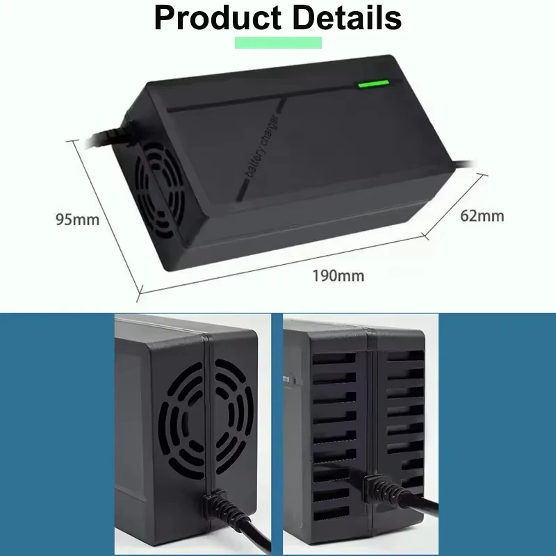 High-performance multi-voltage lithium battery smart fast charger with EU plug