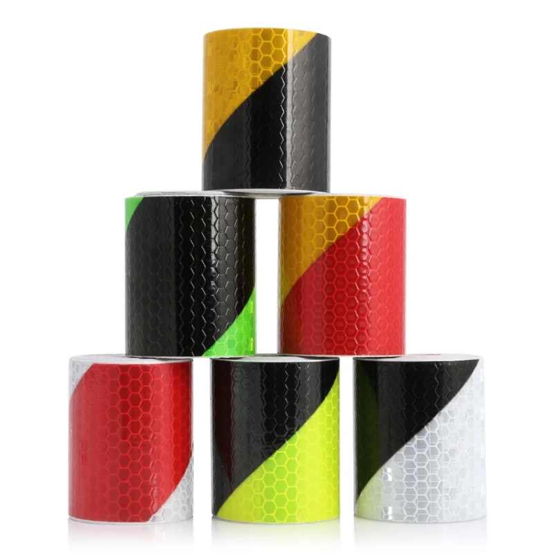 2"X118" Reflective Safety Tape Warning Adhesive Engineering Marking Tape Sticker Cars Helmets Mailbox Parking Tape images - 6