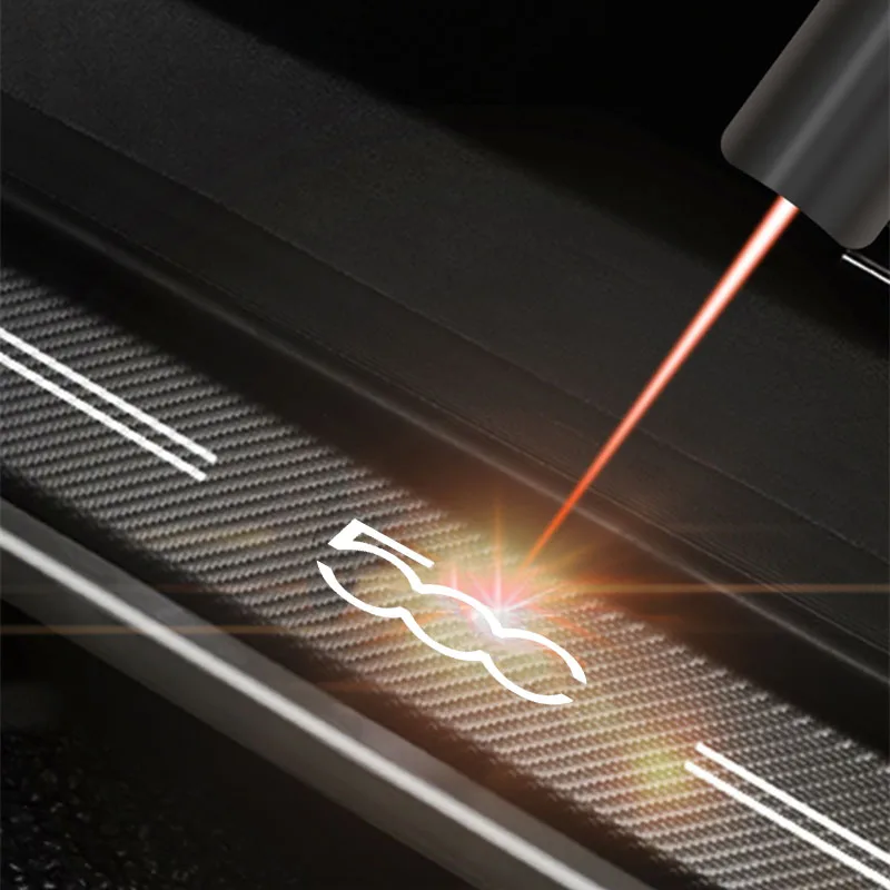 1 Pz Per Fiat Abarth 500 595 124 Auto In Fibra Di Carbonio Davanzale Della Porta Protector Tronco Guard Paraurti In Pelle Adesivi In Vinile Accessori 